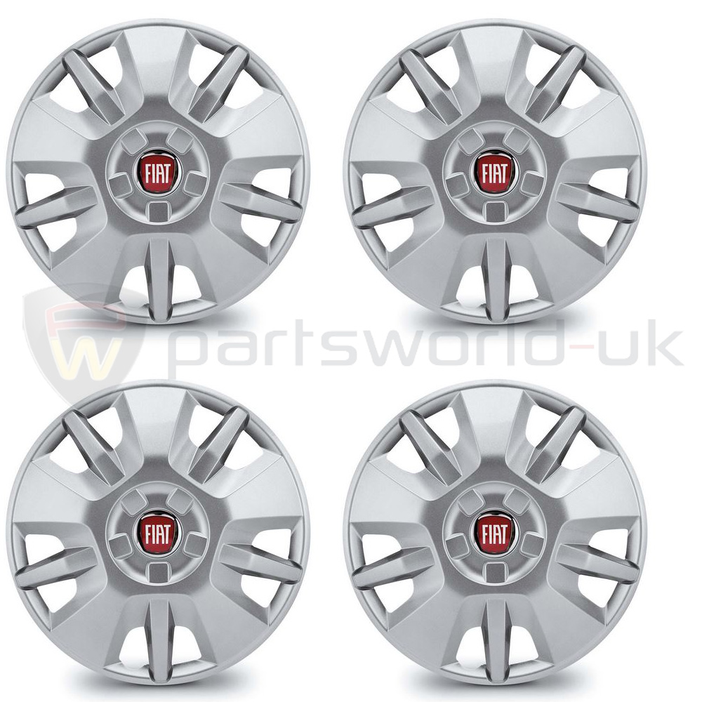 Set of FOUR Genuine 15" Fiat Ducato 2006 Wheel Trims Van Motorhome